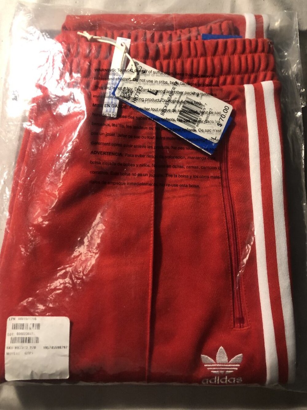 Adidas Beckenbauer Track Pants - Vivid Red